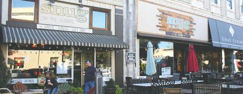 Snug on the Square provides downtown visitors a place to grab a quick lunch or a cup of coffee.