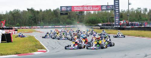 Speedsportz Racing Park President and Co-owner Alan Rudolph races (above) in similar karts that will be used at the new venue within Grand Texas in New Caney.