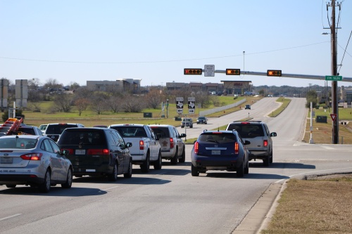 A traffic light at Kohler's Crossing and FM 1626 in Kyle, an intersection that previously had a four-way stop sign, became operational on Jan. 21.
