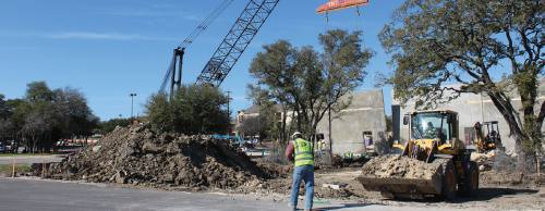 The completed Little Elm Trail will add new access to existing and new businesses between Little Elm and Cypress Creek Drive, such as restaurants being built in front of Goldu2019s Gym.