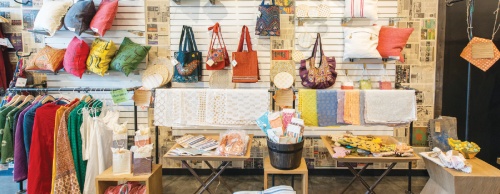 The Hill Country Galleria shop offers eco-friendly fashion and home decor.