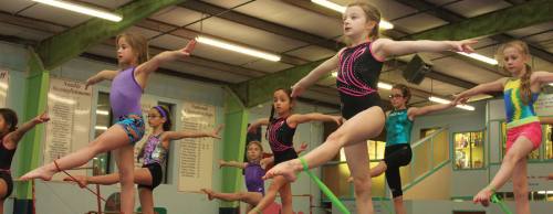 Flips Gymnastics in Oak Ridge North offers a variety of classes, ranging from basic fundamentals to competitive gymnastics.