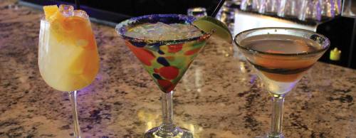 The Cinco Clericot, house margarita and Gin-tleman martini are cocktails offered at La Bikina, which are served with fresh ingredients.