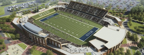 The above rendering shows the design of the MISD stadium.