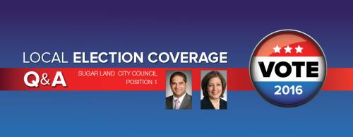 Sugar Land City Council Position 1 u2022 Candidates Q&A