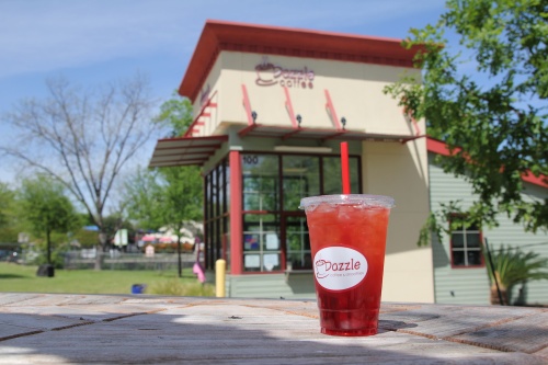 The Fruity Red Bull is one of the drinks served at Dazzle Coffee in Round Rock and Pflugerville.