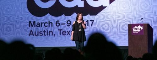 Sara Goldrick Rab, professor of higher education policy & sociology and founder of the Wisconsin HOPE Lab, discussed the cost of college during her SXSWedu keynote speech on Tuesday, March 7. 