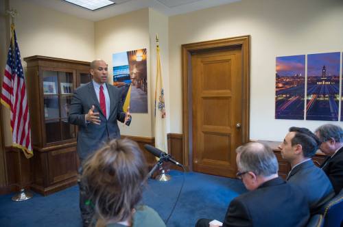 U.S. Sen. Cory Booker delivers the keynote speech on Day 1 of SXSW.