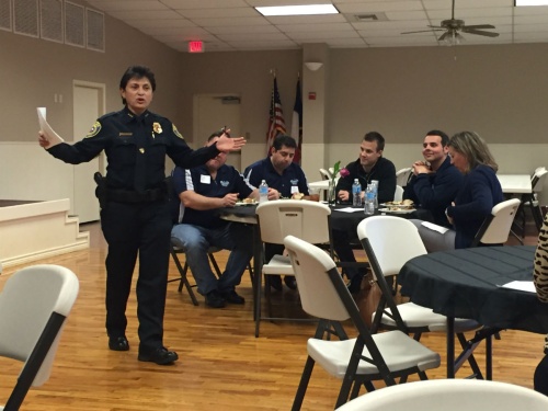 Pflugerville Police Chief Jessica Robledo was the guest speaker at the Chamber of Commerce luncheon on Tuesday.