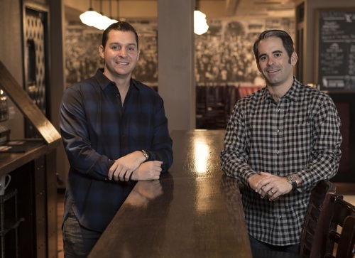 Tony Ciola (left) and Creed Ford IV (right) own The League Kitchen & Tavern and Tony C's Coal Fired Pizza. (Courtesy Giant Noise Public Relations)