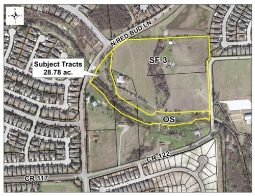 The 28.8-acre tract in northeast Round Rock is designed for homes and open space. (Courtesy city of Round Rock)