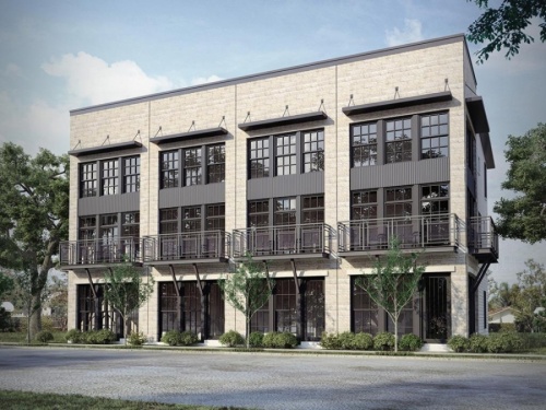 The Depot Townhomes will bring 80 units to a 3.7-acre site near downtown Round Rock. (Rendering courtesy InTown Homes)