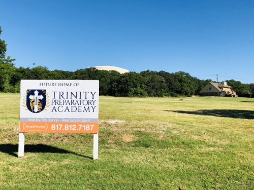 Trinity Preparatory Academy will relocate to a new facility at the intersection of Timberland Boulevard and North Caylor Road for the 2021-22 school year. (Ian Pribanic/Community Impact Newspaper)
