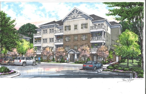Walker Place is an affordable condominium complex under development by Community Housing Partnership of Williamson County. (Rendering courtesy Community Housing Partnership of Williamson County, Gamble Design Collaborative)