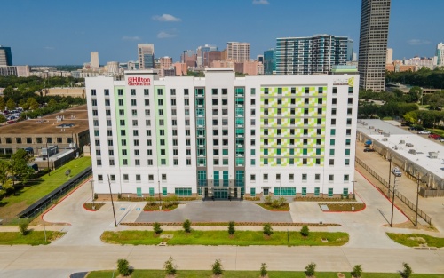A new 300-room hotel has opened in Texas Medical Center’s Michael E. DeBakey Veterans Affairs Medical Center campus. (Courtesy Michael Anthony)
