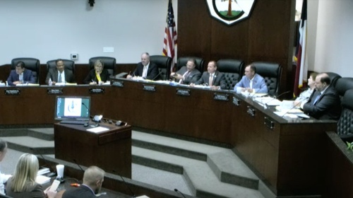 Council members approved the creation of Municipal Utility District No. 213, which includes the proposed multimillion-dollar community, during an Oct. 28 meeting. (Screenshot via city of Conroe)