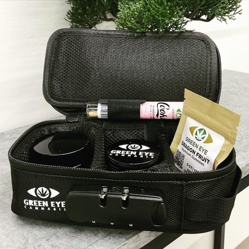 The shop is locally owned by Kingwood resident Kimberly Raye and sells CBD products, including vape cartridges, tinctures, edibles and pet treats. (Courtesy Green Eye Dispensary)