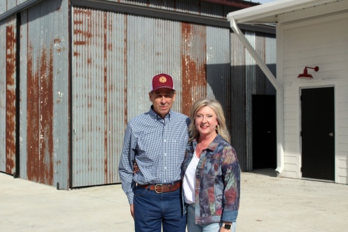 Johnson Feed Company owners Mike and Tommie Johnson said they are eager to get into their new digs in Old Town Lewisville. (Karen Chaney/Community Impact Newspaper)