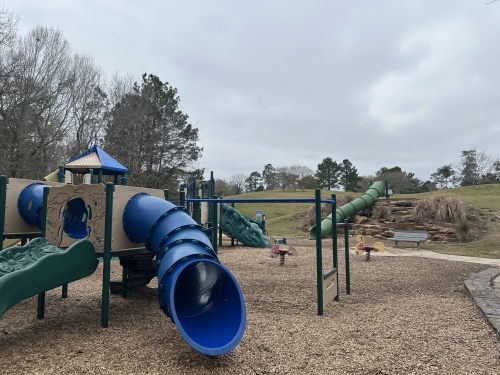 Terramont Park, which features a playground, is among neighborhood recreation areas. (Ally Bolender/Community Impact Newspaper)