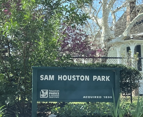 Sam Houston Park is home to 10 historic structures that have been preserved by The Heritage Society. (Sofia Gonzalez/Community Impact Newspaper)