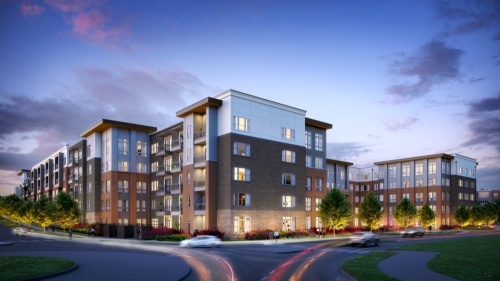The Casey at Frisco Station will offer one- and two-bedroom units at 4250 Gridiron Road, directly north of The Star in Frisco, a news release stated. (Rendering courtesy Frisco Station)