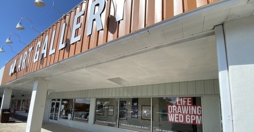 The Tiemann Art Gallery and frame shop at 1706 N. Mays St., Round Rock, is seeking a new owner, according to a March 31 announcement. (Brian Rash/Community Impact Newspaper)