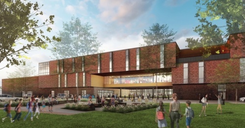 The Richardson ISD board of trustees unanimously approved a guaranteed maximum price of more than $81 million for the construction of Lake Highlands Middle School during its April 11 meeting. (Rendering courtesy Richardson ISD)