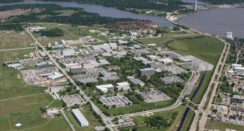 The Johnson Space Center in Clear Lake opened in the early 1960s. (Courtesy Bill Stafford, NASA)