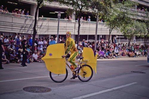 The first-ever Art Bike Festival allows attendees to bring their creative bikes for a group ride. (Courtesy Orange Show Center for Visionary Art)