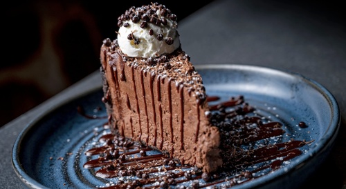 Among Stone House Restaurant’s desserts, the chocolate mousse cake is a well-known customer favorite. (Courtesy Stone House Restaurant)