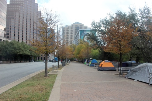 Austin's Homeless Strategy Division updated the community on its progress since the city's camping ban ordinance went into effect about one year ago. (Olivia Aldridge/Community Impact Newspaper)