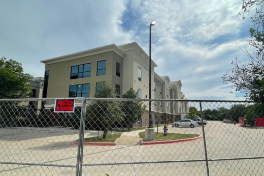 A former Candlewood Suites hotel in Northwest Austin will reopen as Pecan Gardens, a supportive housing complex for dozens of elderly people experiencing homelessness. (Claire Shoop/Community Impact Newspaper)