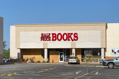 After sustaining damage during the March 21 tornado, the Half Price Books store at 2601 S. I-35, Round Rock, reopened April 26. (Brooke Sjoberg/Community Impact Newspaper)