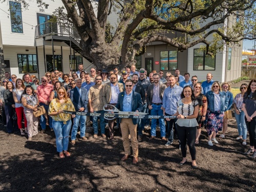 A ribbon cutting for a new office building bringing 2,646 square feet of Class A office space to 406 N. Lee St., Round Rock, was held April 8. (Courtesy Lott Brothers Construction)