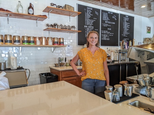 
Mary Foss opened West Pecan Coffee   Beer and founded the Pecan Street Collective in 2018. (Carson Ganong/Community Impact Newspaper)