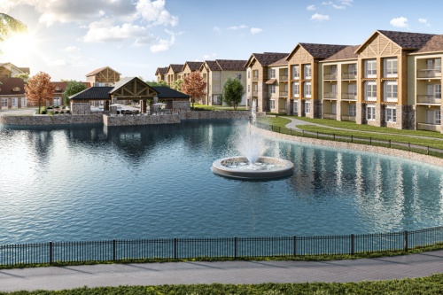 Greenwood at Katy will finish construction on its last building June 15. Aside from conventional units, the apartment community offers designated housing for Katy's critical workforce, which includes teachers and first responders. (Courtesy Greenwood at Katy)