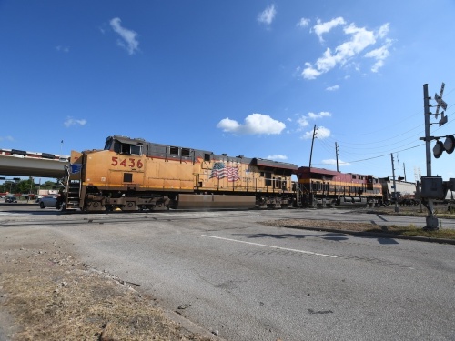 The Union Pacific Railroad Company recently completed railroad repairs, like at the intersection of South Gessner Road and Hwy. 90. (Hunter Marrow/Community Impact Newspaper)