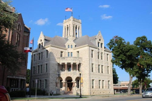 the front of the Comal County Courthouse