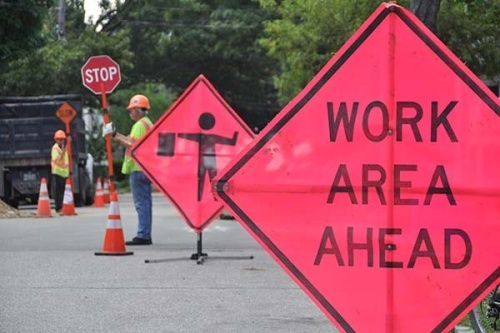 Road work sign.