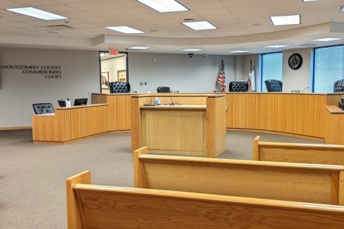 Benches inside a courtroom