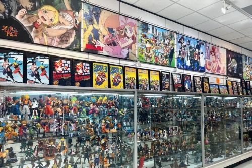 The store sells video games and video game-themed collectibles, offers cash or store credit for game trade-ins, and provides game console and computer repair services. (Courtesy Willowbrook Mall)