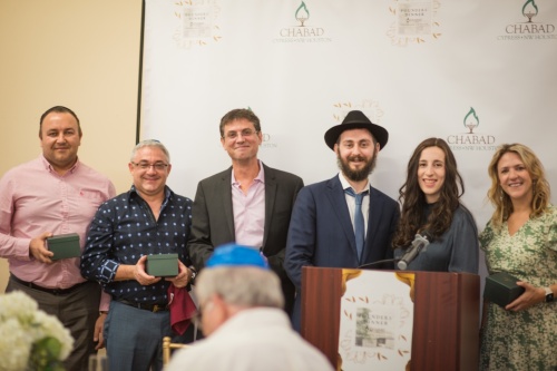 Chabad of Cypress leaders gathered with donors Aug. 28 at the Chabad Cypress Center for Jewish Life. (Courtesy Chabad of Cypress and Northwest Houston)