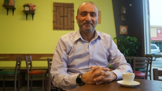 Ayman Attar Bashi opened Pita Shack in Pflugerville alongside his wife, Raya Thanoon, in December 2018. (Kelsey Thompson/Community Impact Newspaper)
