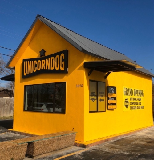 The food stand opened at the former Country Donuts location in Irving. (Courtesy Unicorndog)