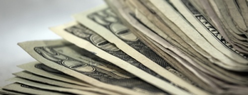 stack of twenty-dollar bills close-up
