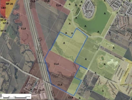 Pflugerville City Council approved the first ordinance reading for a planned unit development rezoning request for Lakeside Meadows, a 400-acre mixed-use development proposed south of Lake Pflugerville. (Courtesy city of Pflugerville)