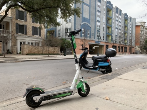 The city of Rollingwood has banned commercial scooters within city limits. (Emma Freer/Community Impact Newspaper)