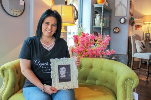Monica Jordan named her home decor and gift boutique, Agnes Belle, after her grandmother, Agnes Charrier. (Hannah Zedaker/Community Impact Newspaper)