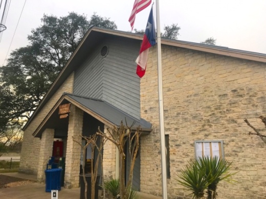 A photo of the exterior of Dripping Springs City Hall.
