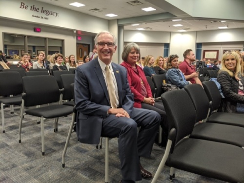 Peter McElwain is a Katy ISD architect and planner who retired in 2017. (Jen Para/Community Impact Newspaper)